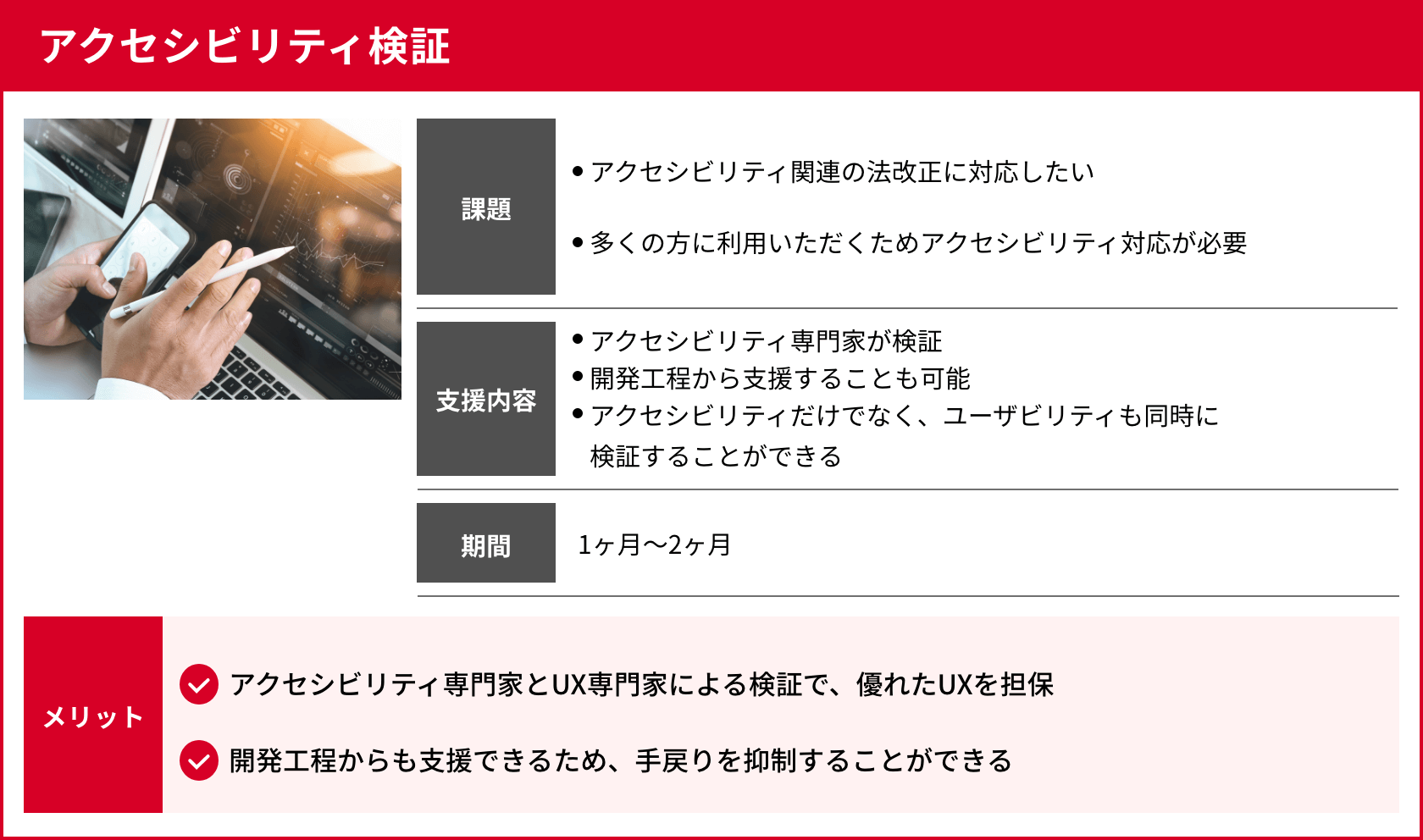 アクセシビリティ検証